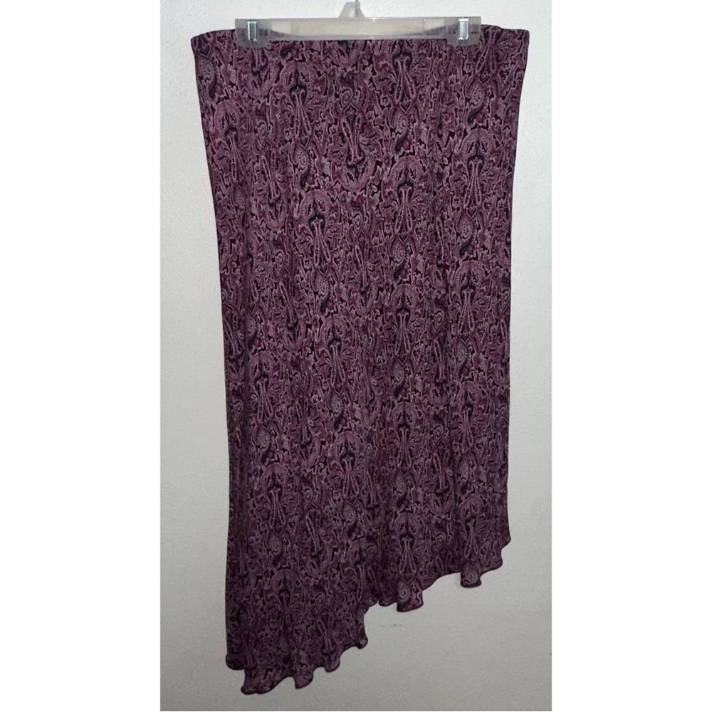 Y2K Silk Paisley Ruffle Top & Skirt Set - Picture 9 of 11